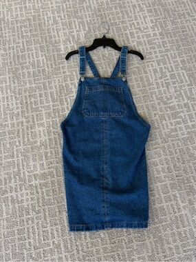 Denim Overalls Dress in Classic Blue Topshop size 6